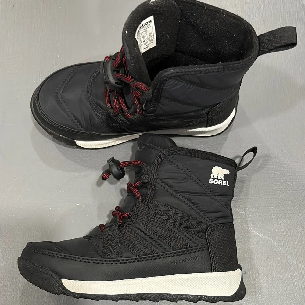 Boys Sorel Boots Winter Black Warm